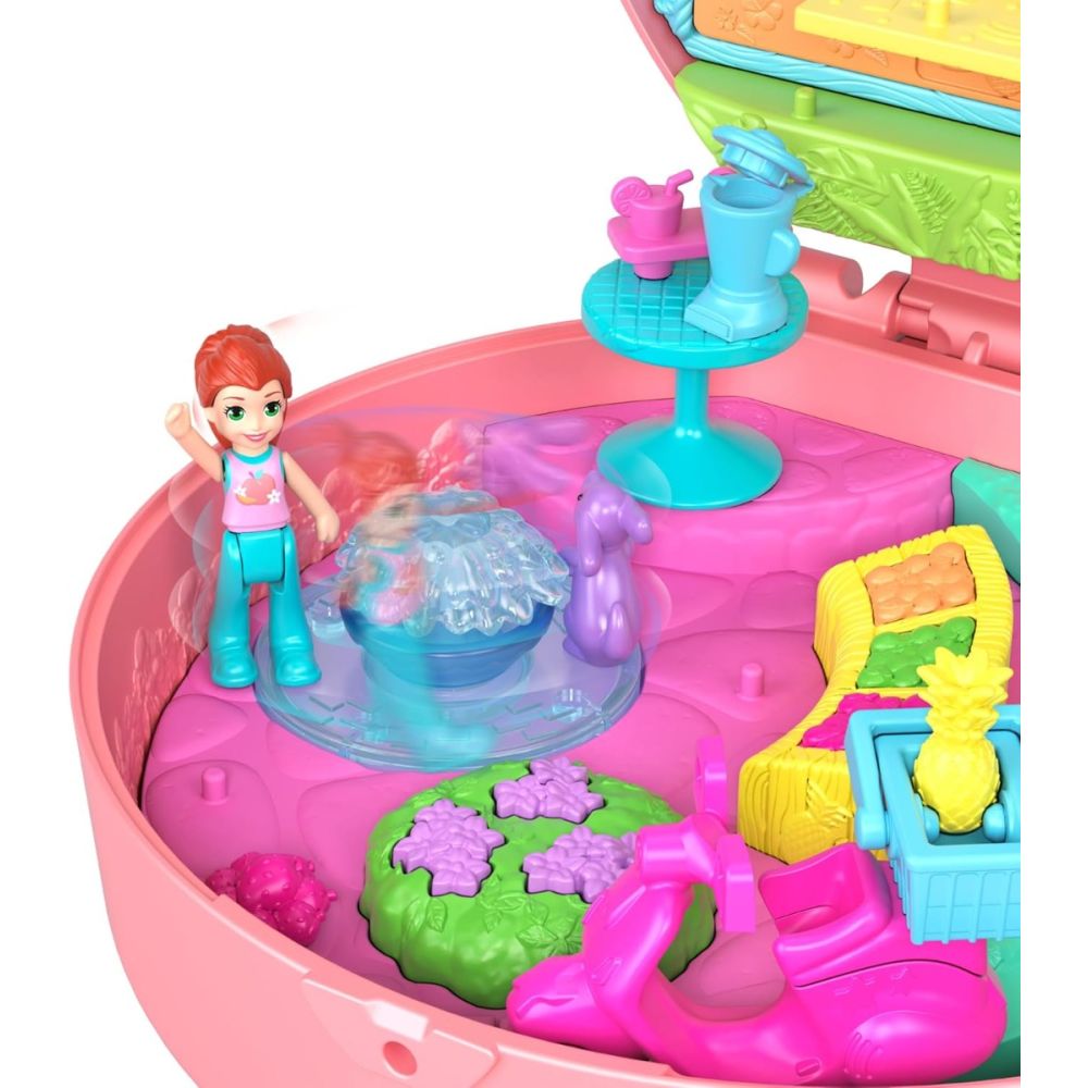 Комплект за игра с 2 кукли и 12 аксесоара Polly Pocket, Adventure Moped, HWN98