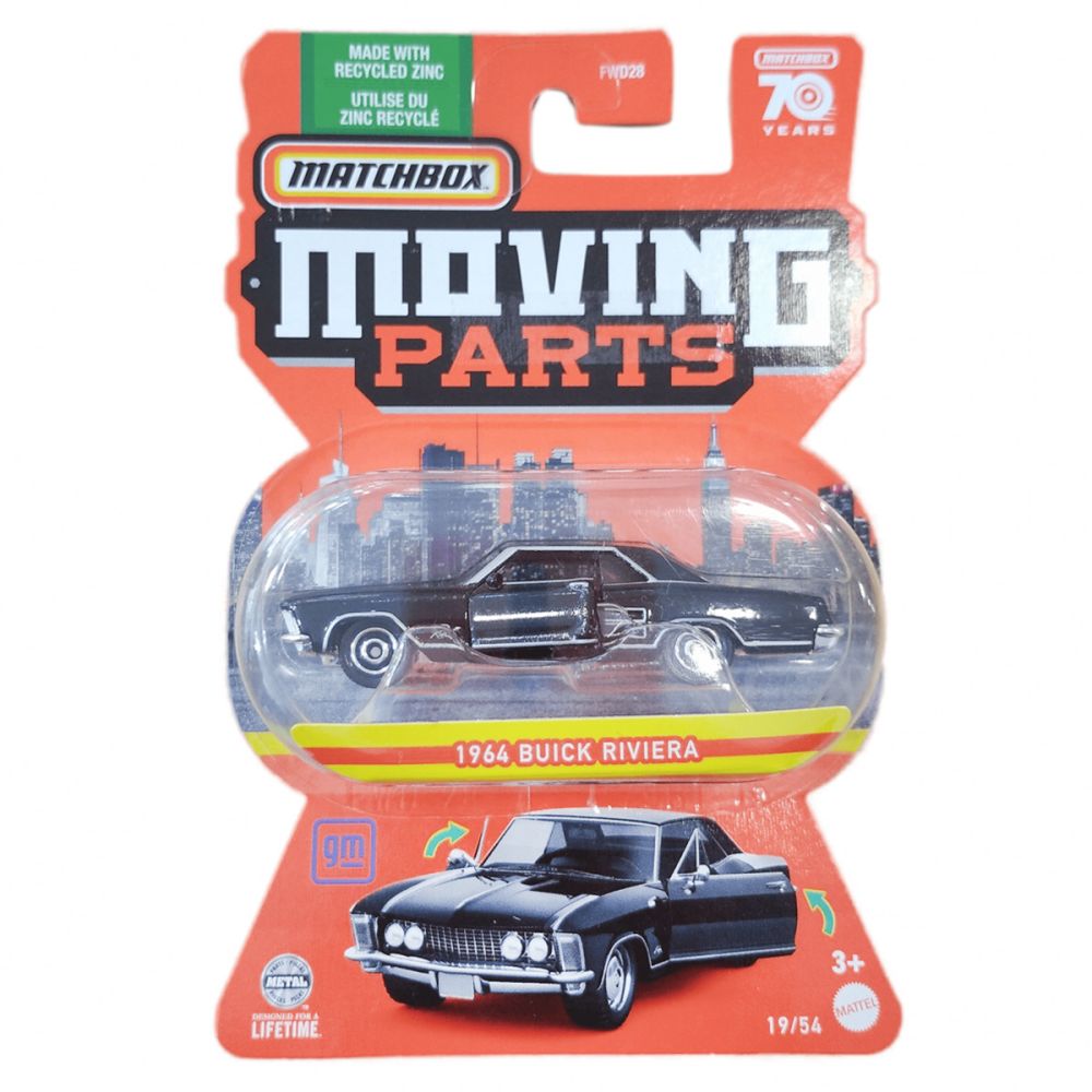 Количка Matchbox, Moving Parts, 1964 Buick Riviera, 1:64, HLG04