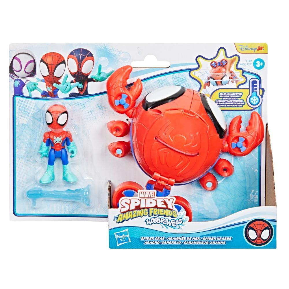 Фигурка с превозно средство, Spidey and his Amazing Friends, Water-Webs Spider Crab, G1464