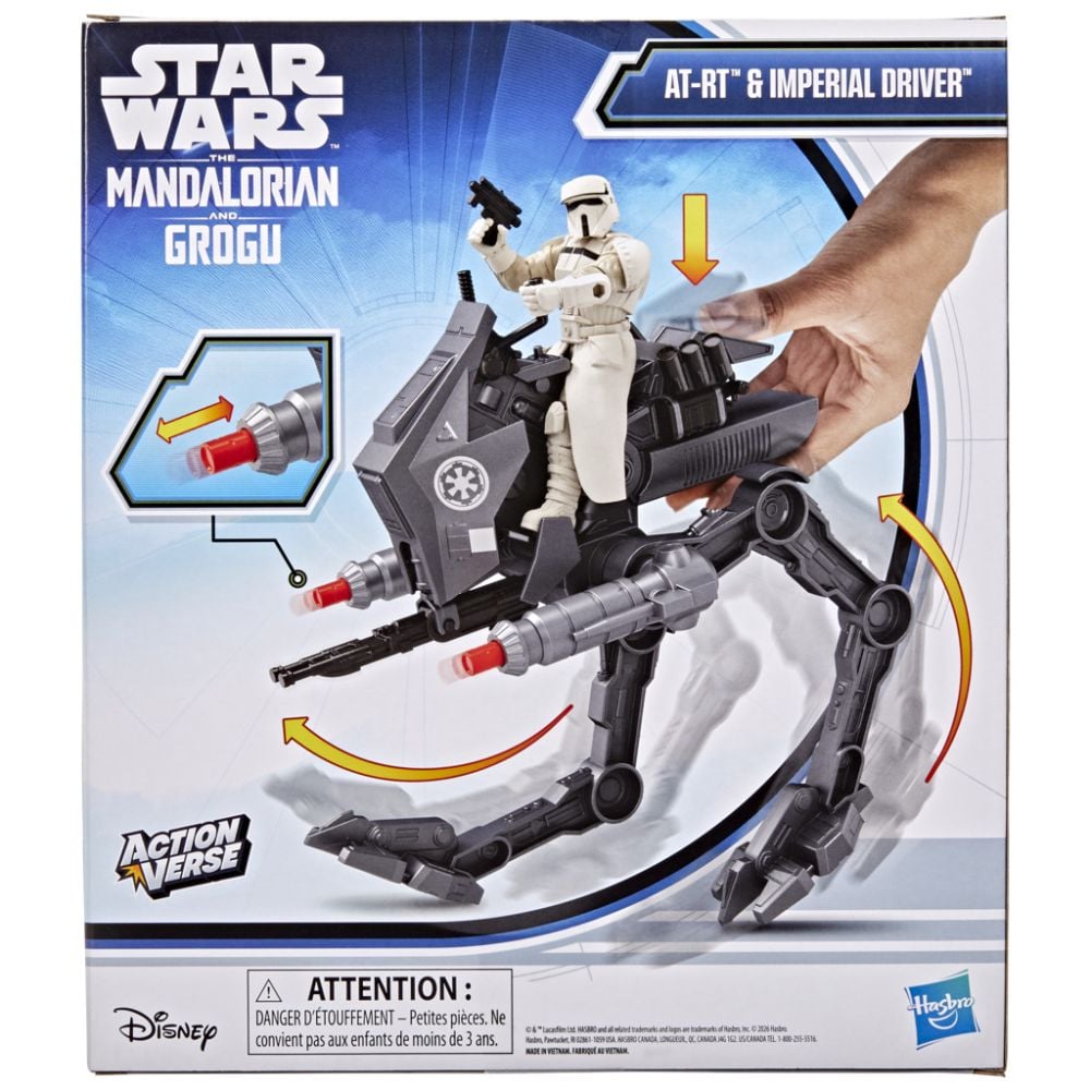 Фигурка с превозно средство, Star Wars, ActionVerse AT-RT и Imperial Driver, G2840
