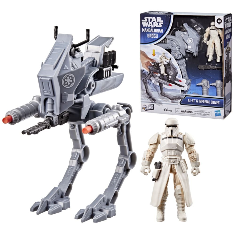 Фигурка с превозно средство, Star Wars, ActionVerse AT-RT и Imperial Driver, G2840
