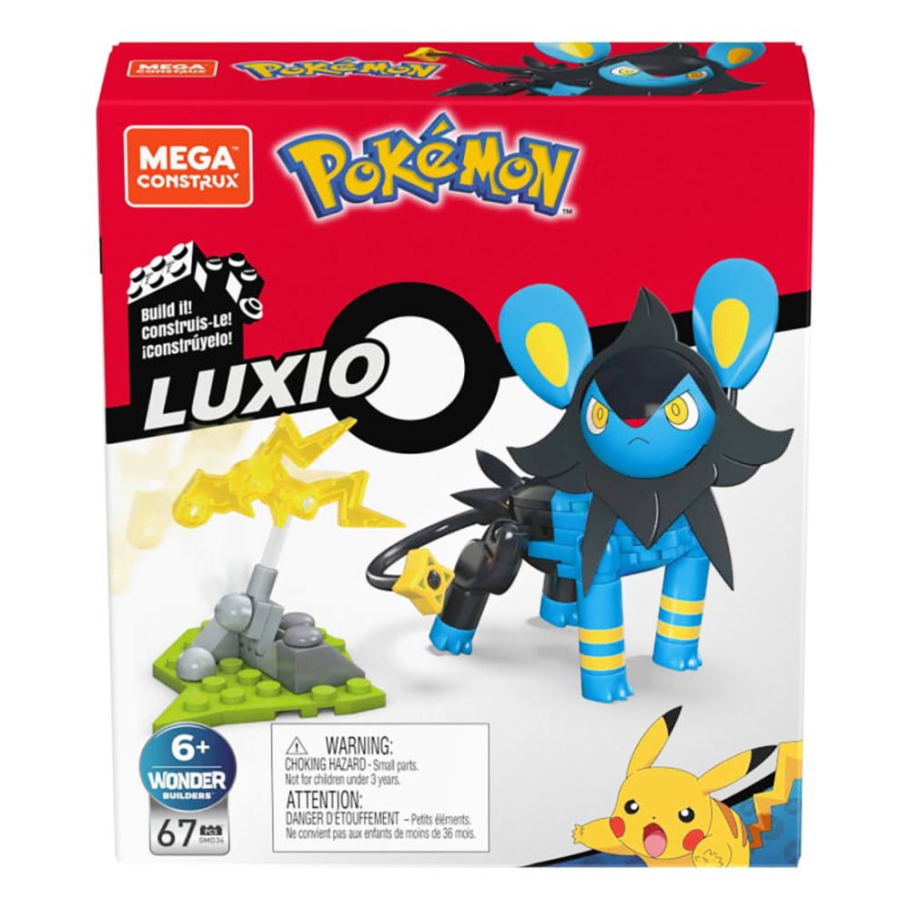 Строителен комплект, Mega Blocks, Pokemon Luxio, 67 части, GMD36