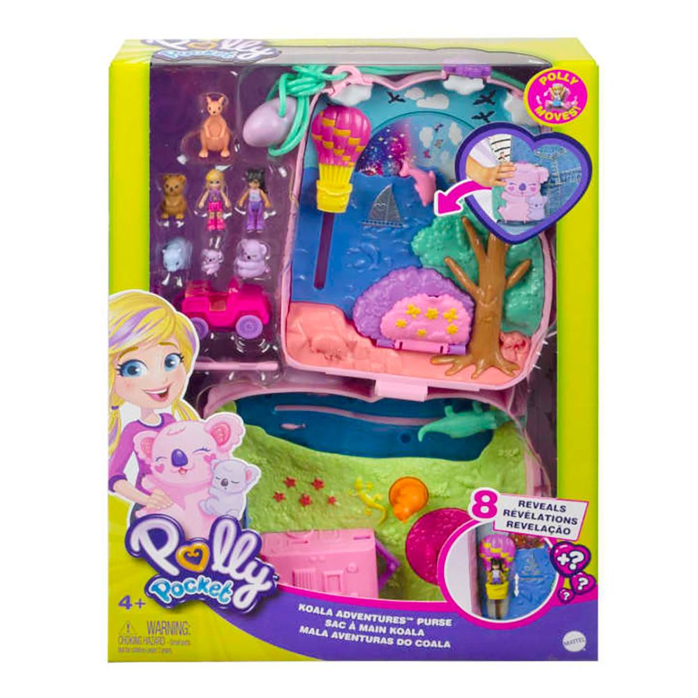 Комплект за игра с 2 кукли и аксесоари в чанта, Polly Pocket, Koala, GXC95