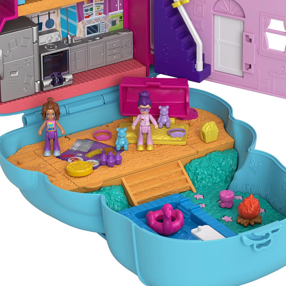 Комплект за игра с 2 кукли и аксесоари в чанта, Polly Pocket, Teddy Bear, HGC39
