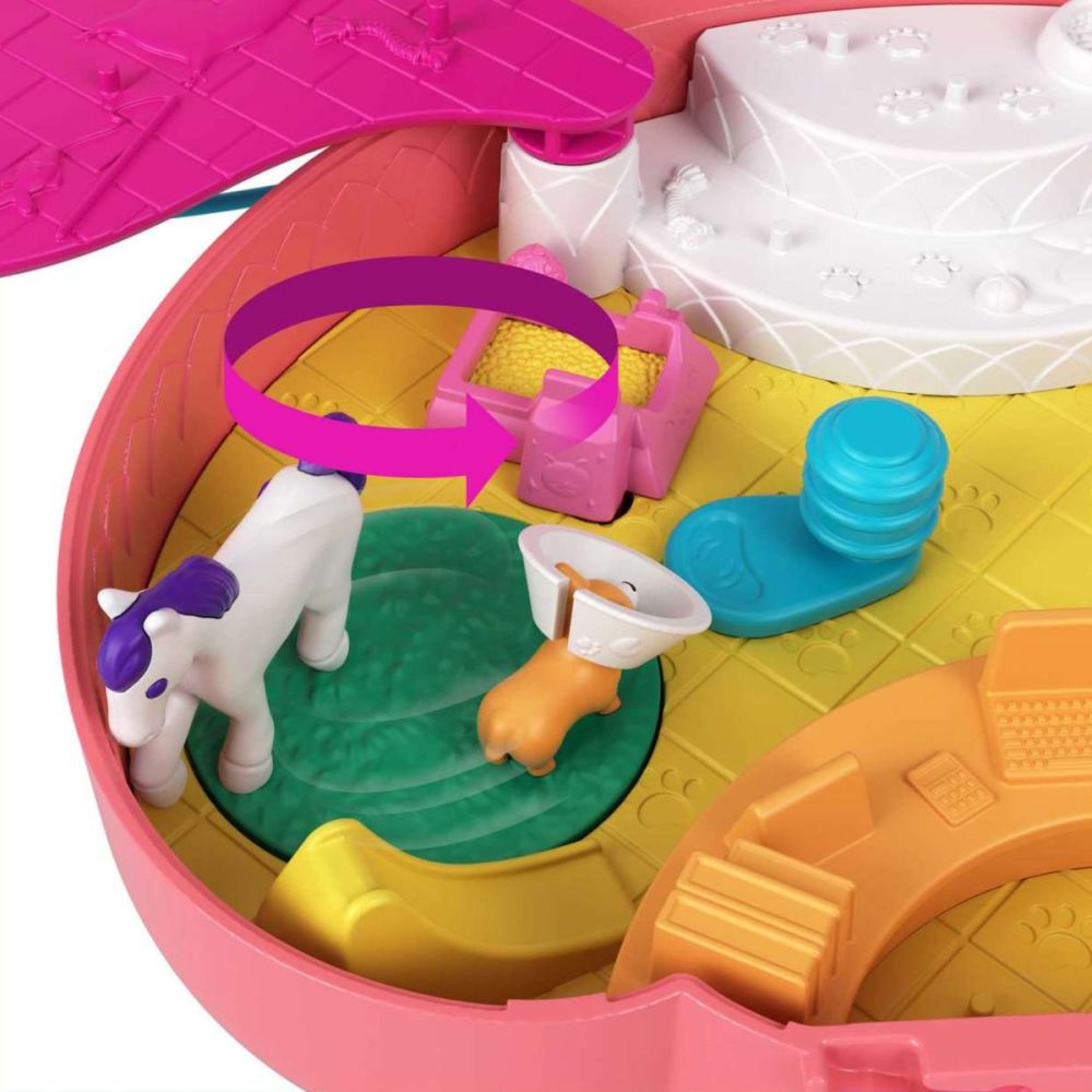 Комплект за игра с 2 кукли и аксесоари в чанта, Polly Pocket, Starring Shani Cuddly Cat, HGT16