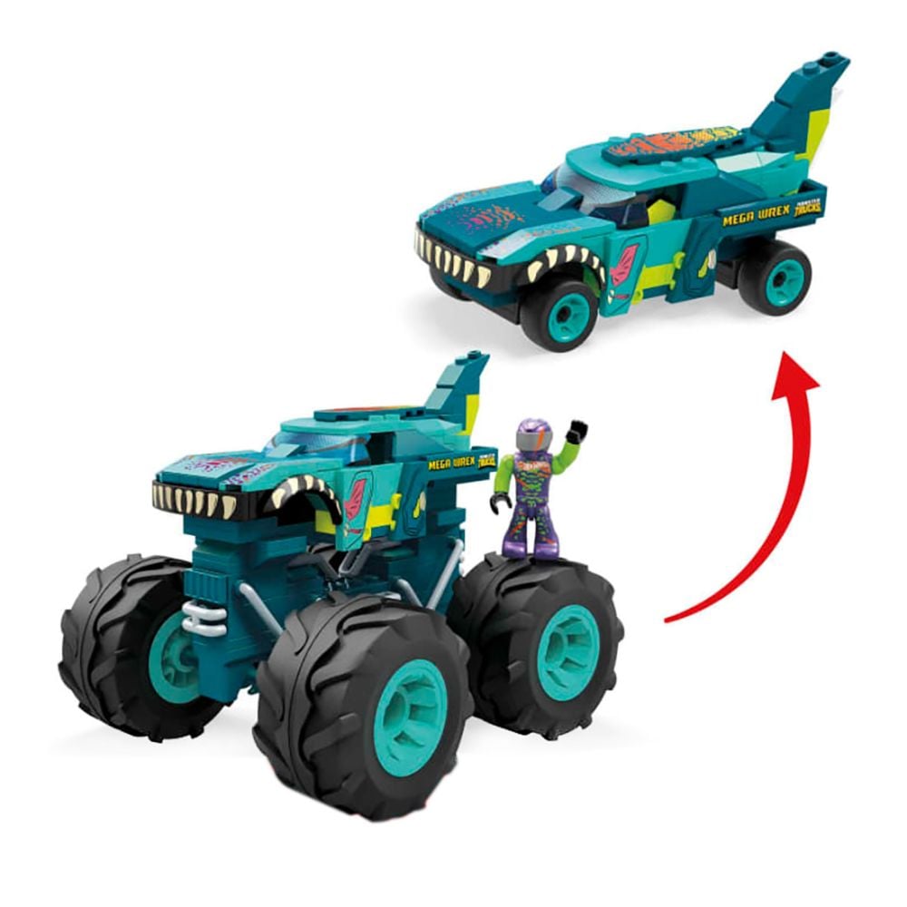 Строителен комплект, Hot Wheels, Monster Truck, Mega Wrex, 187 части, HDJ95