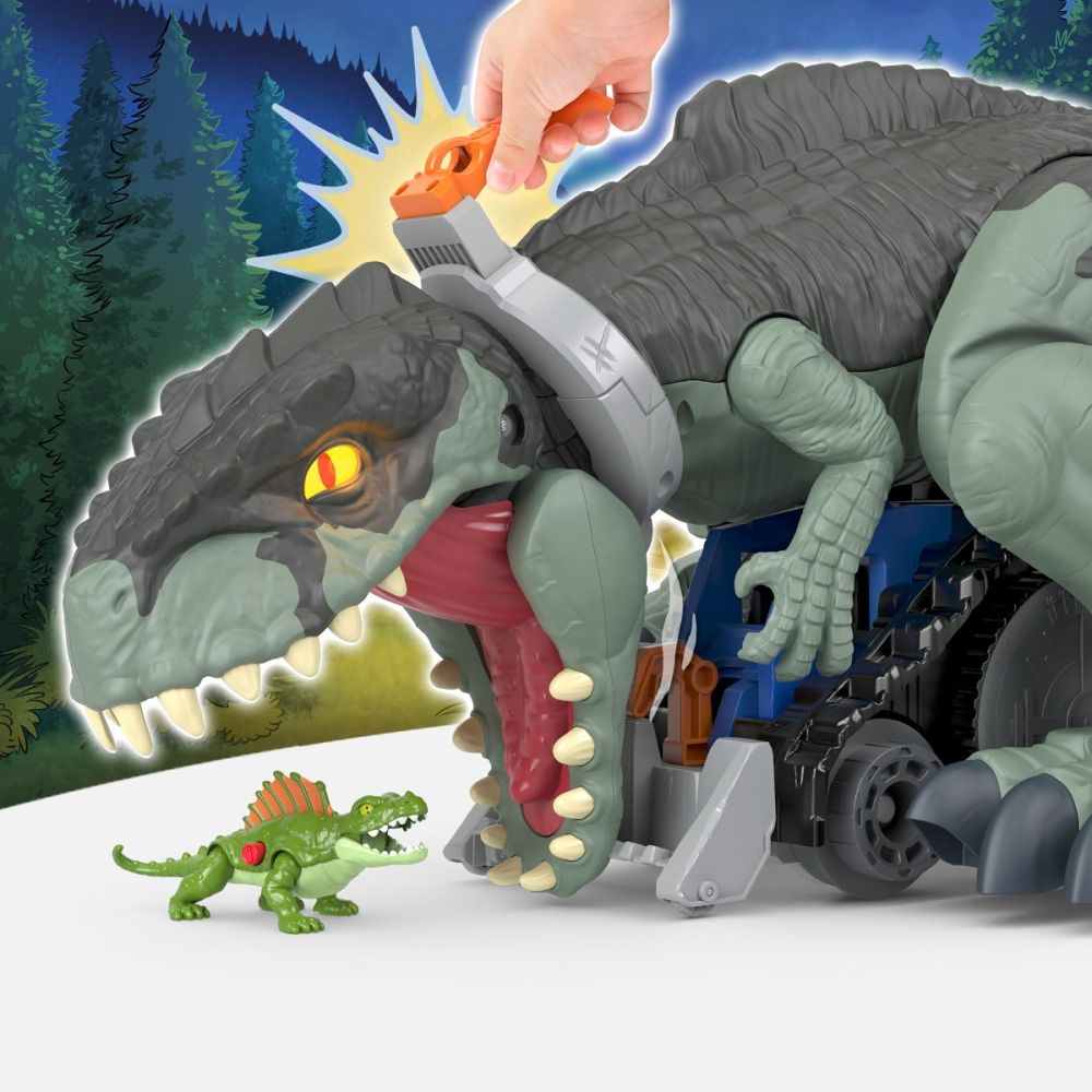 Комплект динозавър с фигура, Imaginext Jurassic World, Mega Stomp и Rumble Giga Dino, GWT22