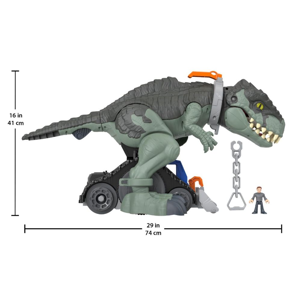 Комплект динозавър с фигура, Imaginext Jurassic World, Mega Stomp и Rumble Giga Dino, GWT22