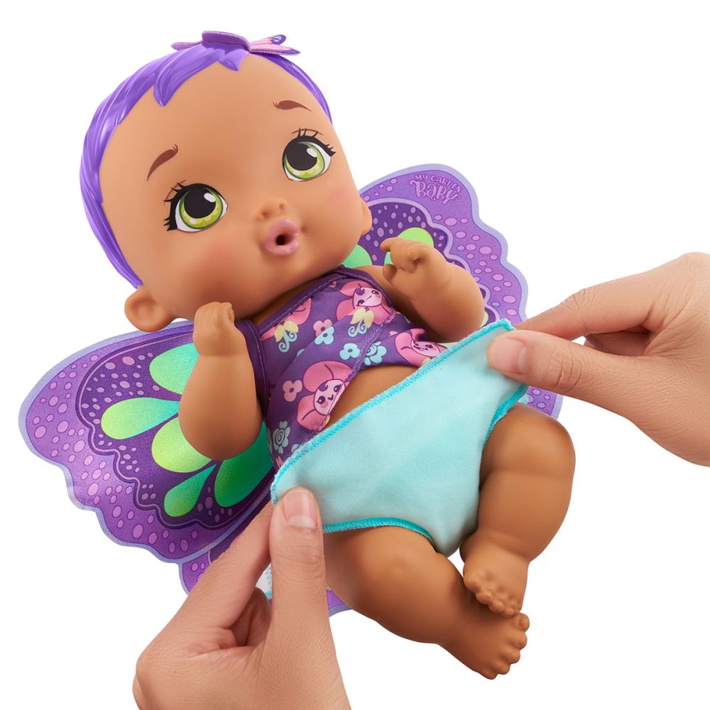 Кукла бебе, My Garden Baby, Feed and Change, GYP11, 30 см, Лилав