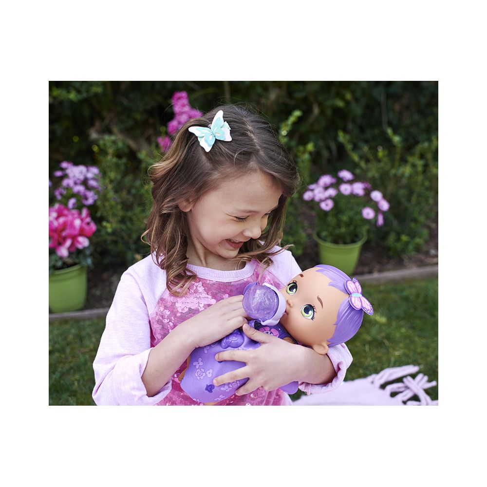 Кукла бебе, My Garden Baby, Feed and Change, GYP11, 30 см, Лилав