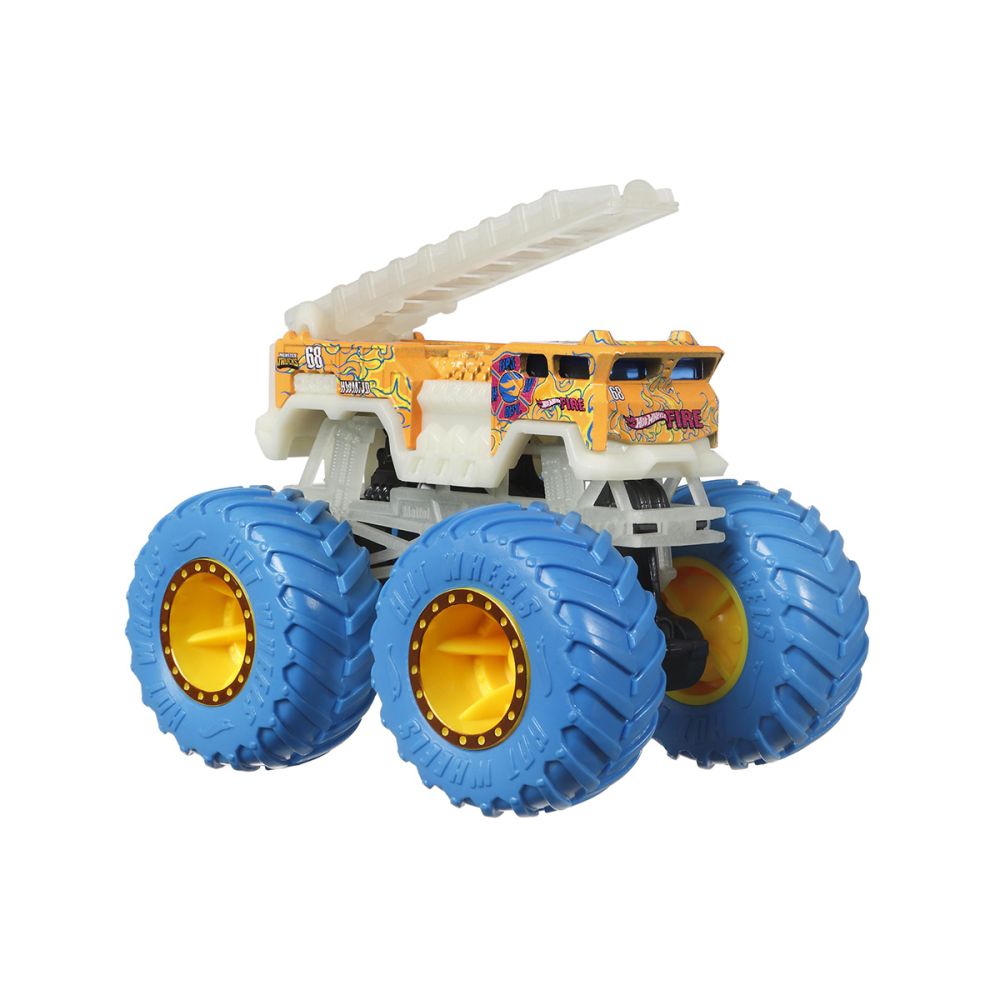 Количка Monster Trucks, Hot Wheels, Glow in the Dark, 1:64, 5 Alarm, HCB53