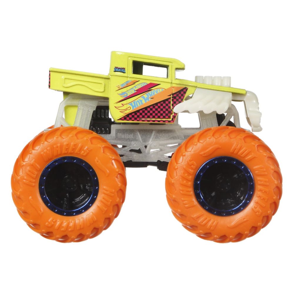 Количка Monster Trucks, Hot Wheels, Glow in the Dark, 1:64, Bone Shaker, HCB55
