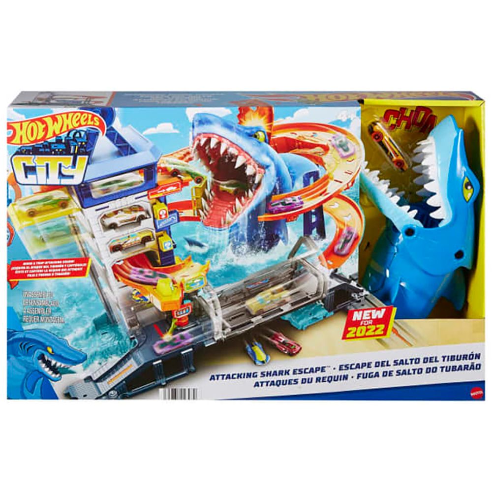 Комплект писти с кула, Hot Wheels, Shark Escape, HDP06