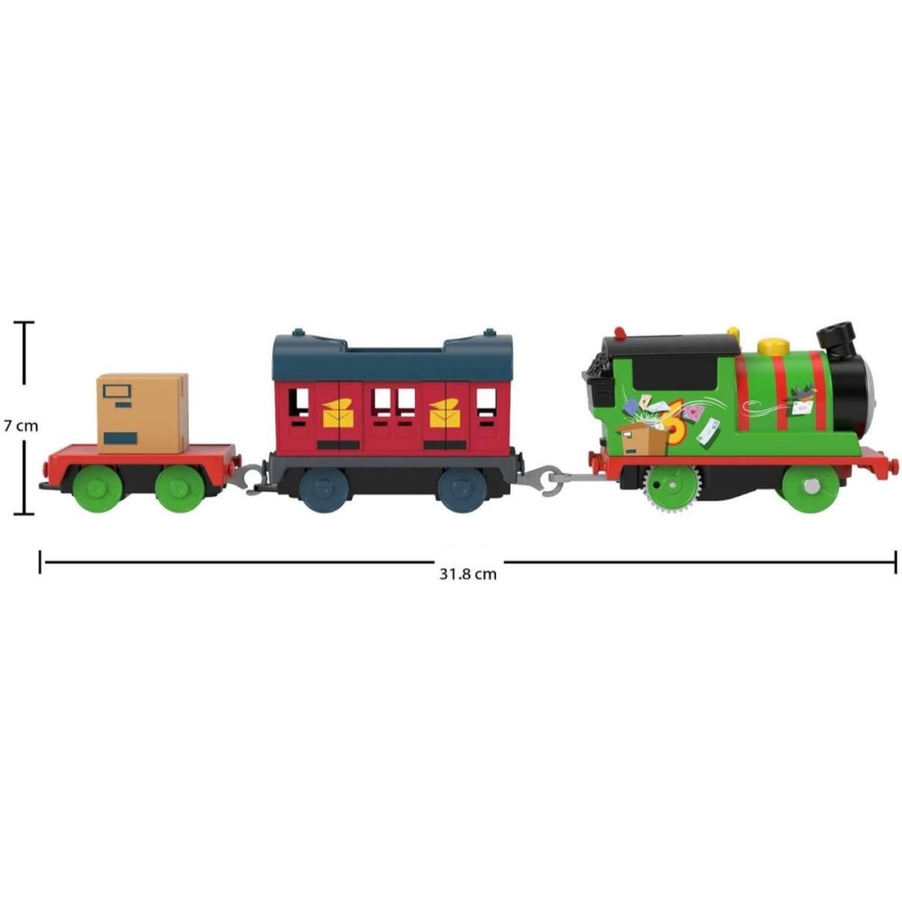 Моторизиран локомотив с 2 вагона, Thomas and Friends, Percy Mail Delivery, HMK04