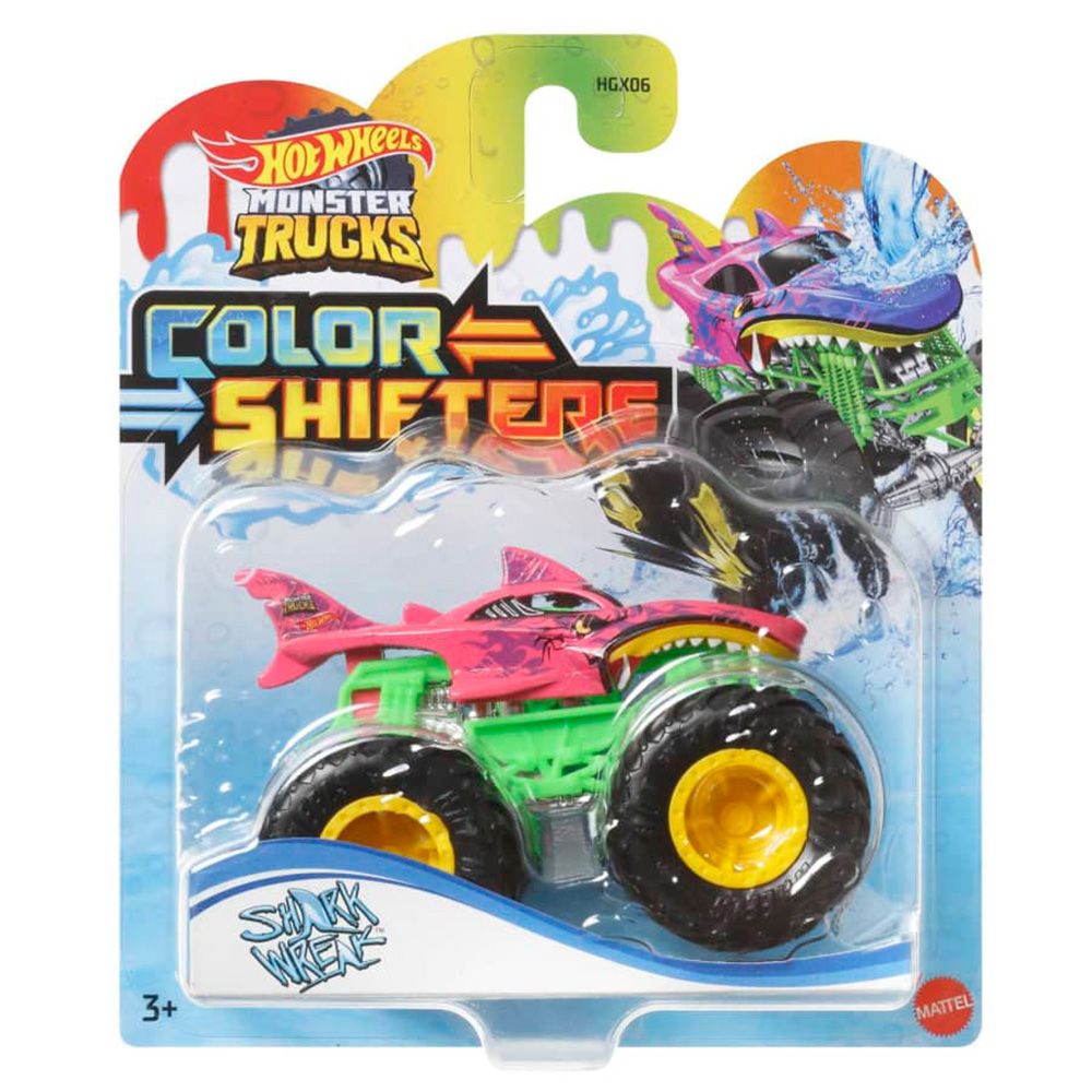 Високопроходим автомобил, Hot Wheels, Color Shifters, 1:64, Shark Wreak, HGX09