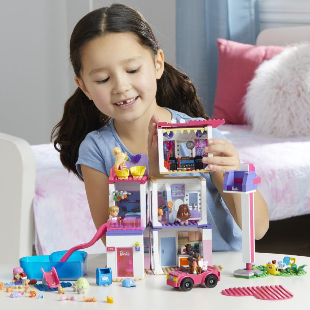 Комплект за игра с мини кукли изненада, Mega Bloks, Barbie Color Reveal, Dreamhouse, HHM01
