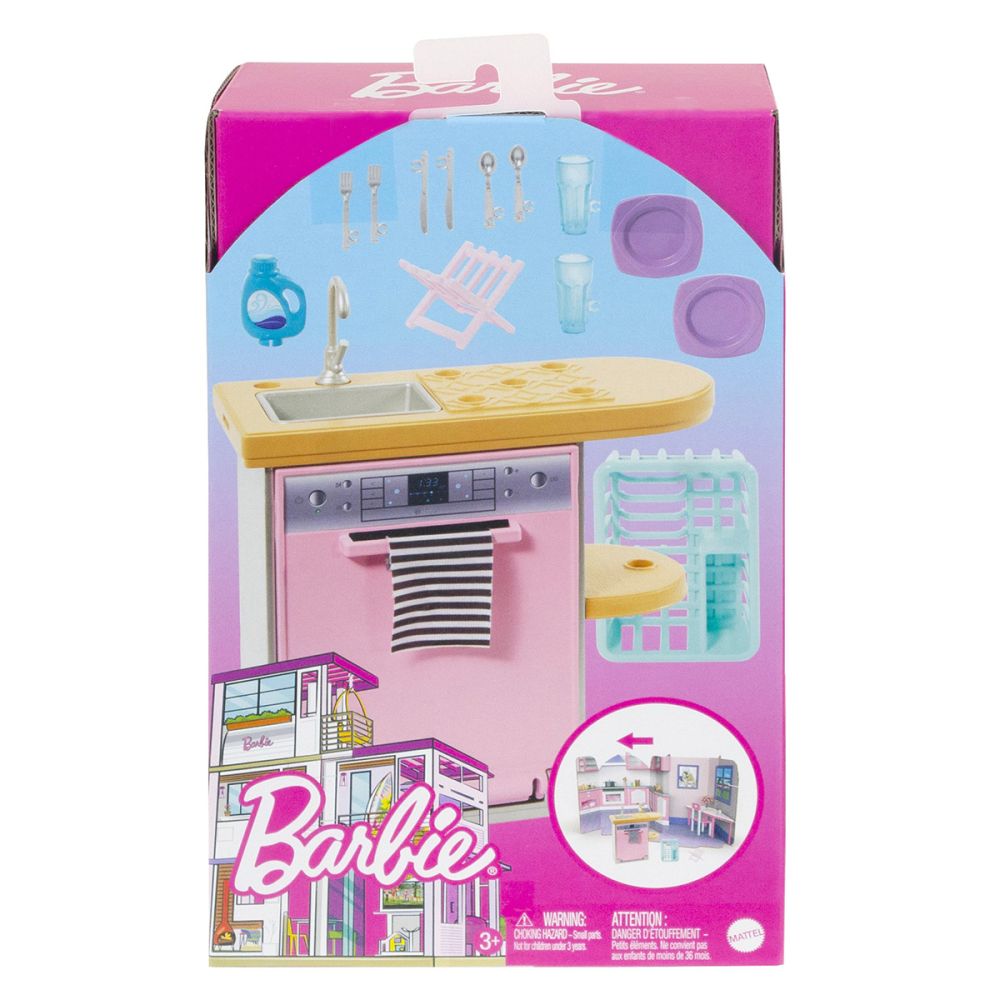 Комплект мебели за кухня за кукли, Barbie, HJV34