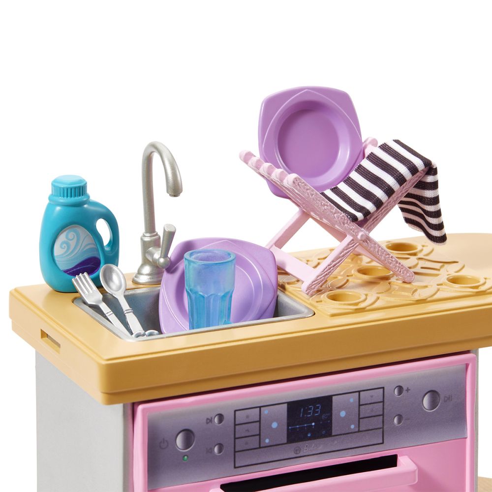 Комплект мебели за кухня за кукли, Barbie, HJV34