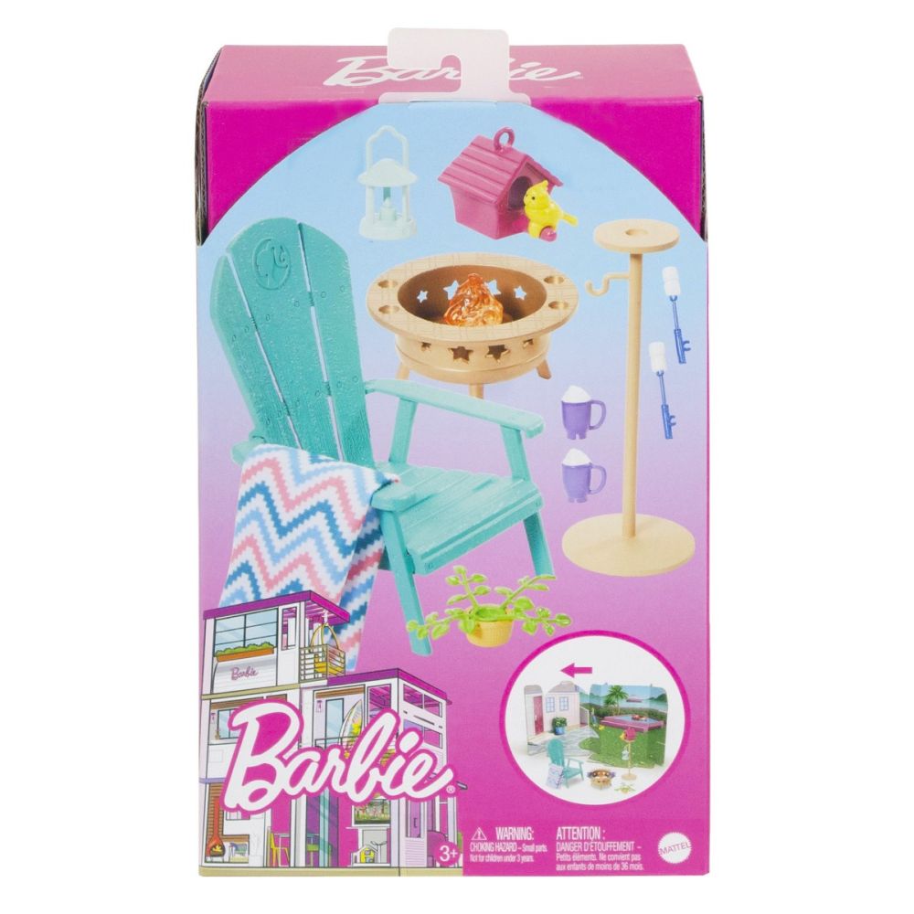 Комплект мебели за градина за кукли, Barbie, HJV33
