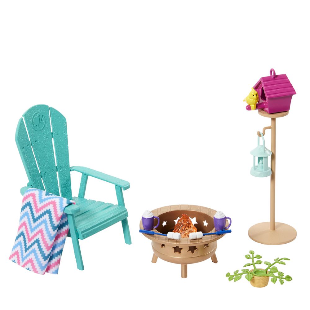 Комплект мебели за градина за кукли, Barbie, HJV33