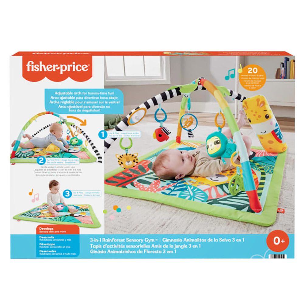 Сгъваем матрак за бебета 3 в 1, Fisher Price, Rainforest, HJW08