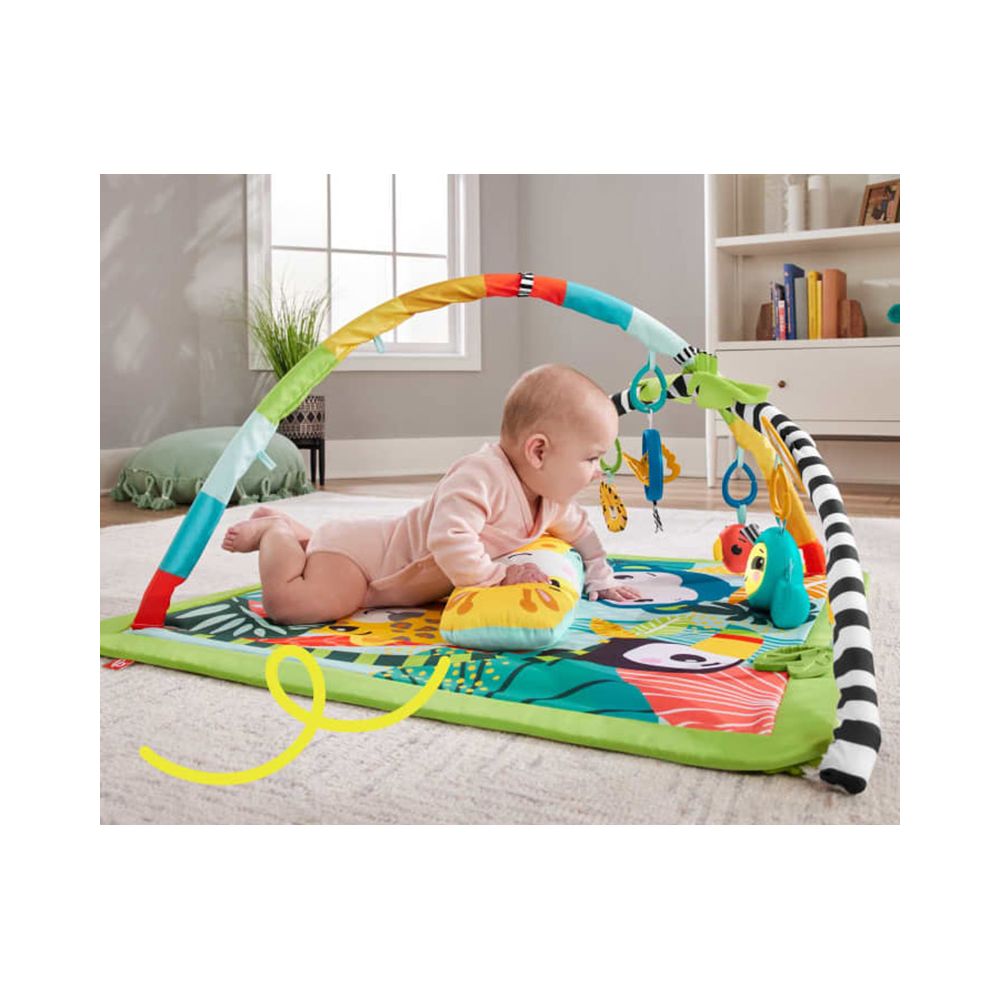 Сгъваем матрак за бебета 3 в 1, Fisher Price, Rainforest, HJW08