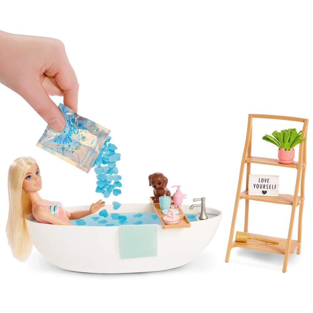 Комплект кукла Barbie, Confetti Bath, Вана и аксесоари, HKT92
