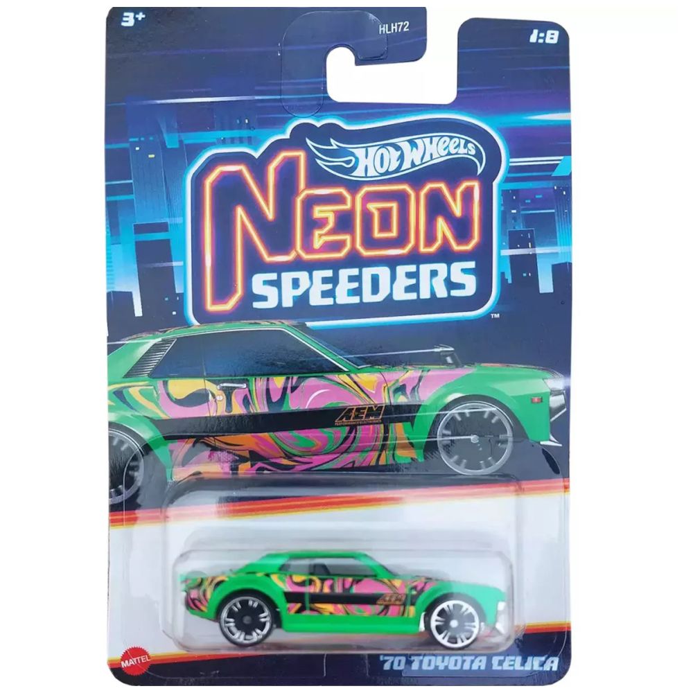 Метална количка, Hot Wheels, Neon Speeders, 70 Toyota Celica, HRW67