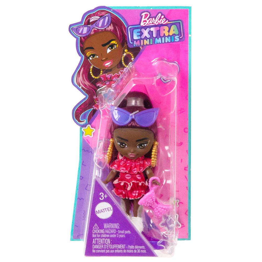 Кукла Barbie Extra Mini Minis с коса и аксесоари, 8 см, HLN47