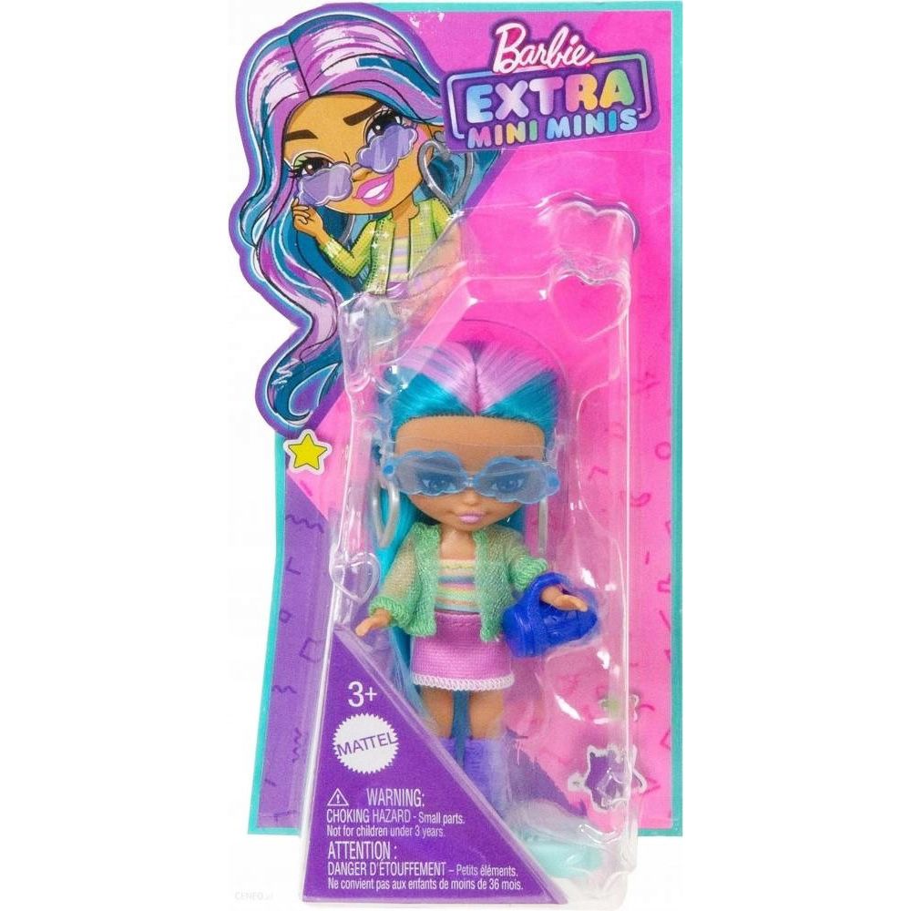 Кукла Barbie Extra Mini Minis с коса и аксесоари, 8 см, HLN45
