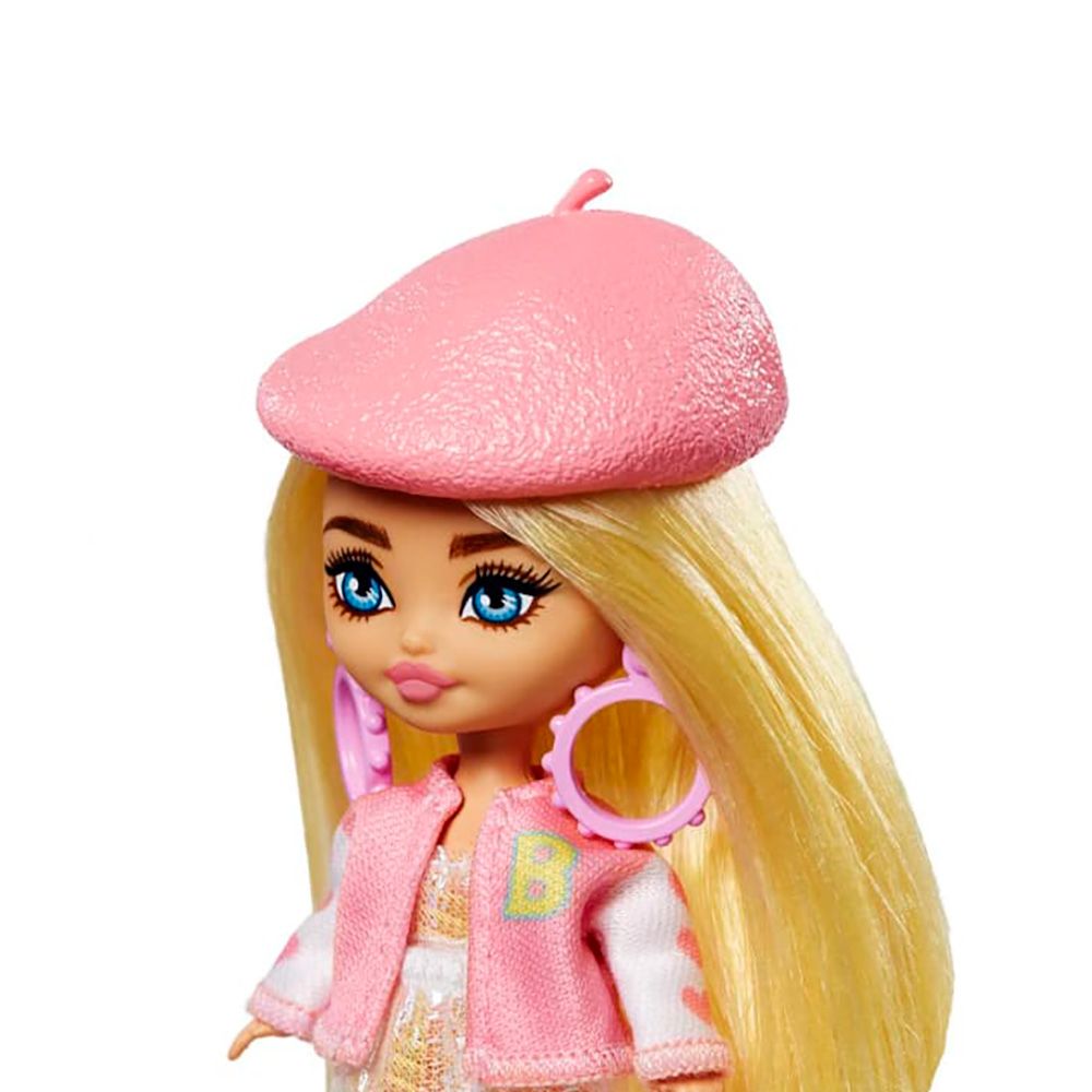 Кукла Barbie Extra Mini Minis с коса и аксесоари, 8 см, HLN48