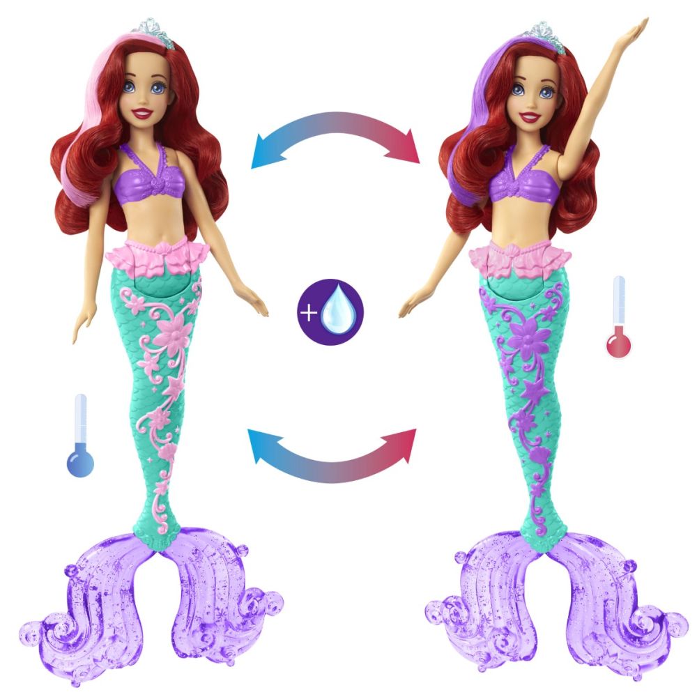 Кукла Малката русалка, Disney Princess, Ariel, HLW00