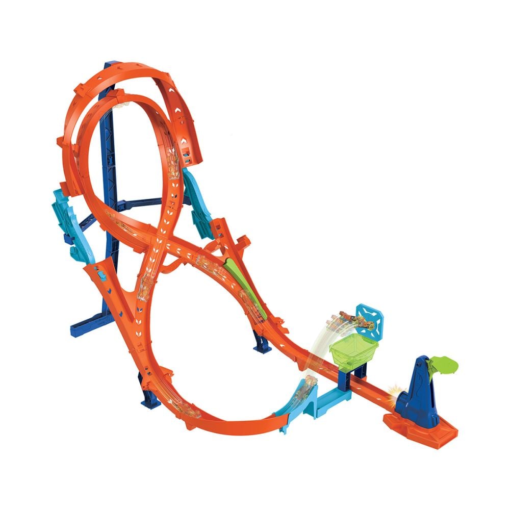 Комплект за игра, кола с 2 лупинга, Hot Wheels, Vertical-8 Jump, HMB15