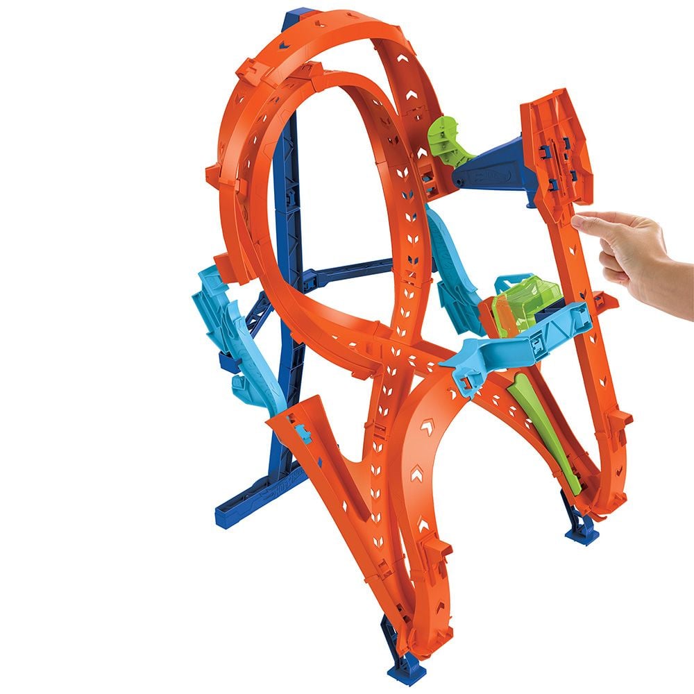 Комплект за игра, кола с 2 лупинга, Hot Wheels, Vertical-8 Jump, HMB15