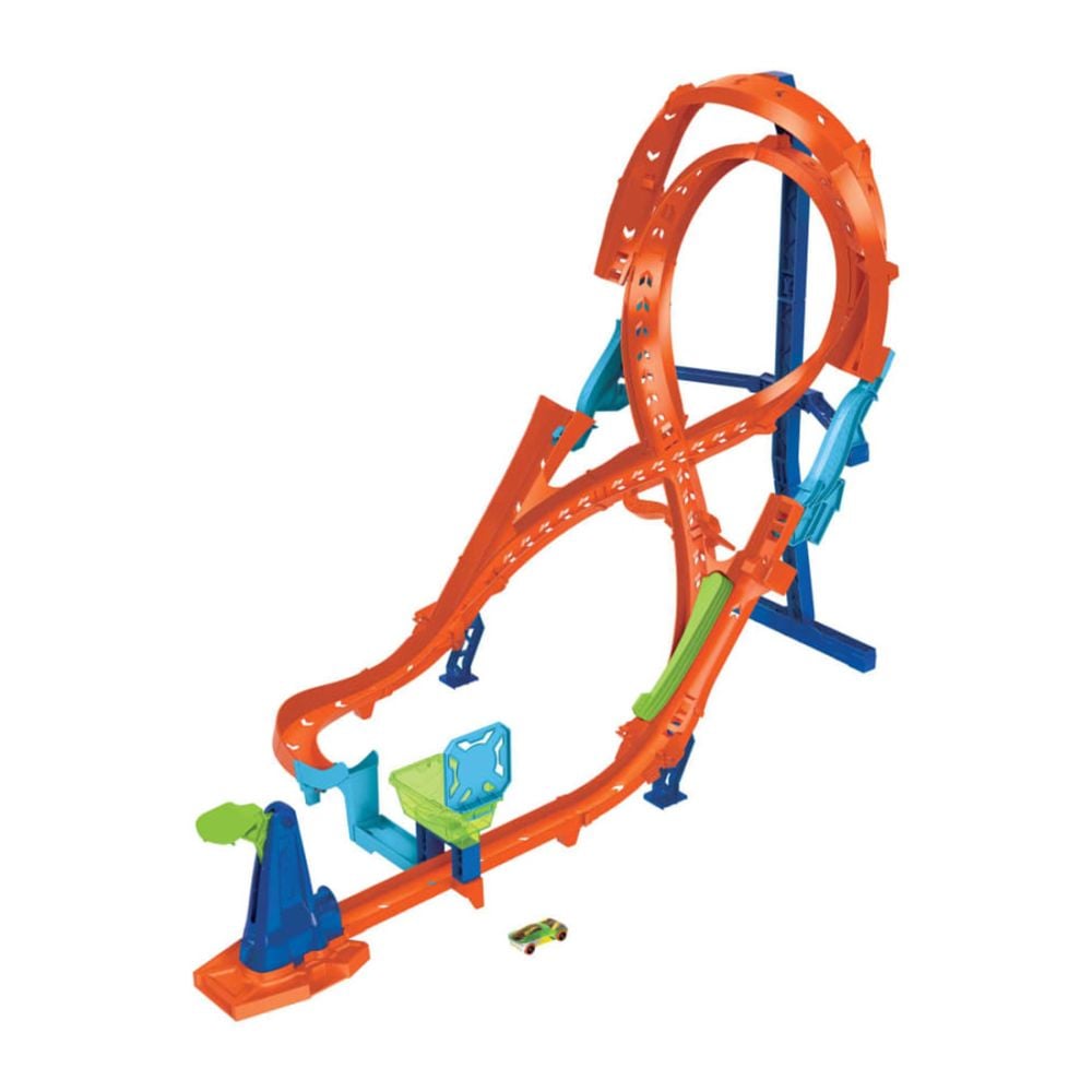 Комплект за игра, кола с 2 лупинга, Hot Wheels, Vertical-8 Jump, HMB15