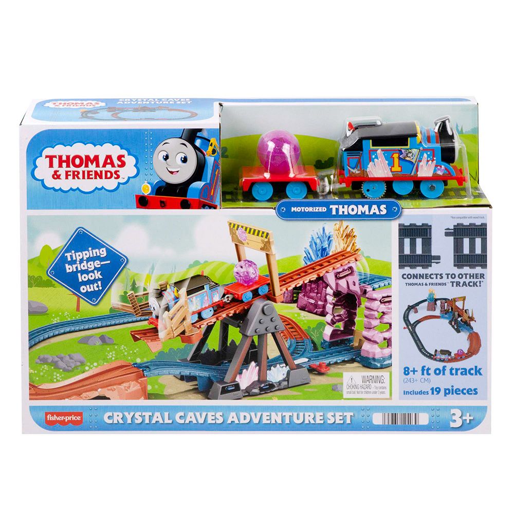 Комплект за игра, Моторизиран локомотив с вагон, Thomas and Friends, Кристална пещера, HMC28