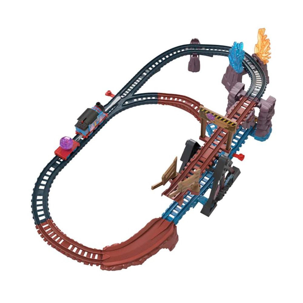 Комплект за игра, Моторизиран локомотив с вагон, Thomas and Friends, Кристална пещера, HMC28