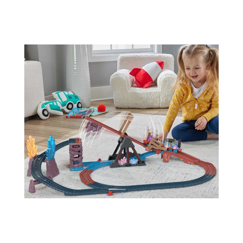 Комплект за игра, Моторизиран локомотив с вагон, Thomas and Friends, Кристална пещера, HMC28