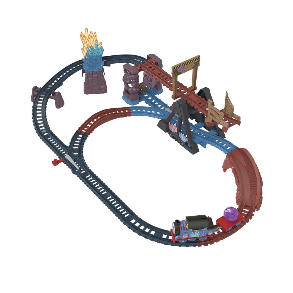 Комплект за игра, Моторизиран локомотив с вагон, Thomas and Friends, Кристална пещера, HMC28