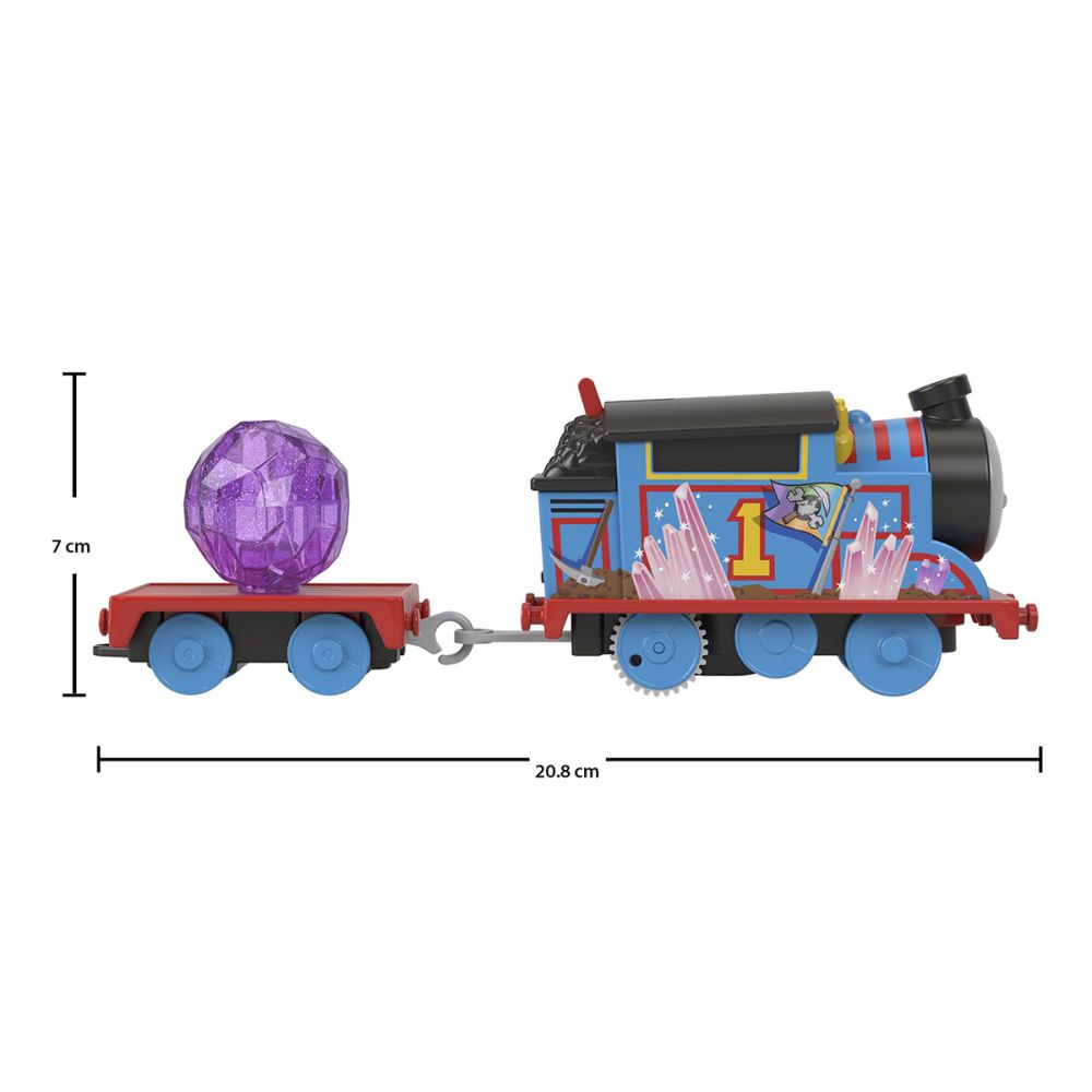 Комплект за игра, Моторизиран локомотив с вагон, Thomas and Friends, Кристална пещера, HMC28