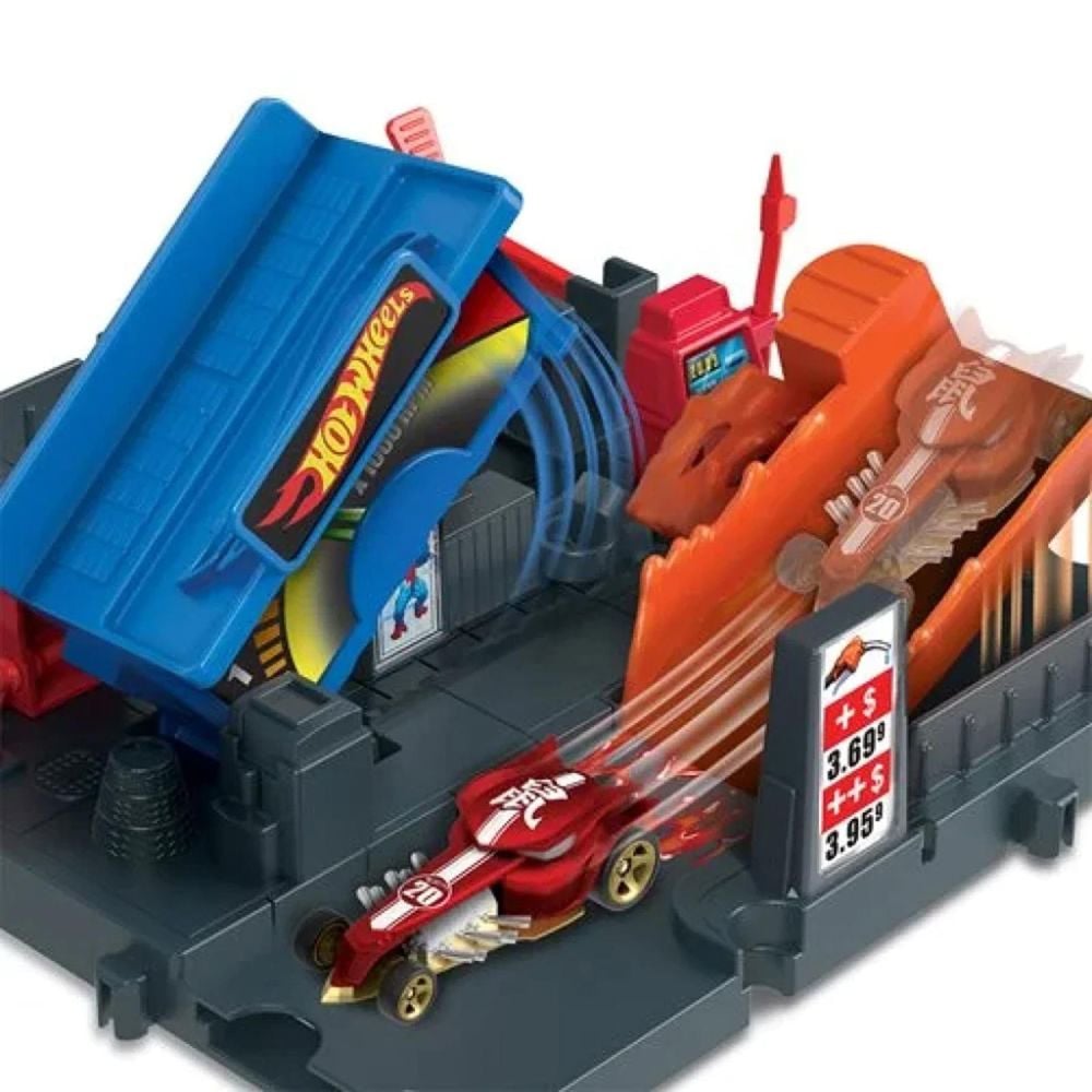 Комплект за игра с количка, Hot Wheels, Fuel Station Shift, HKX45