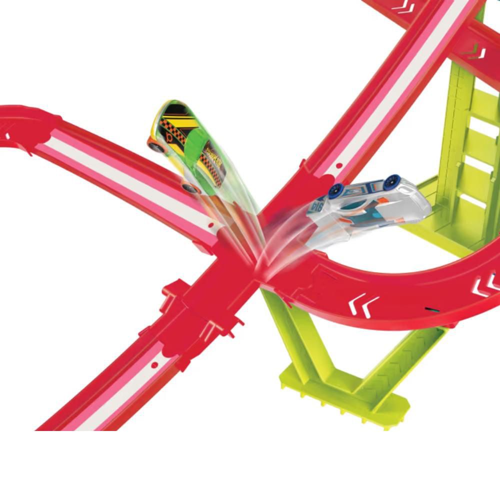 Комплект за игра писта с количка, Hot Wheels, Neon Speeders, Skyscraper Speed Circuit Track, HPC07
