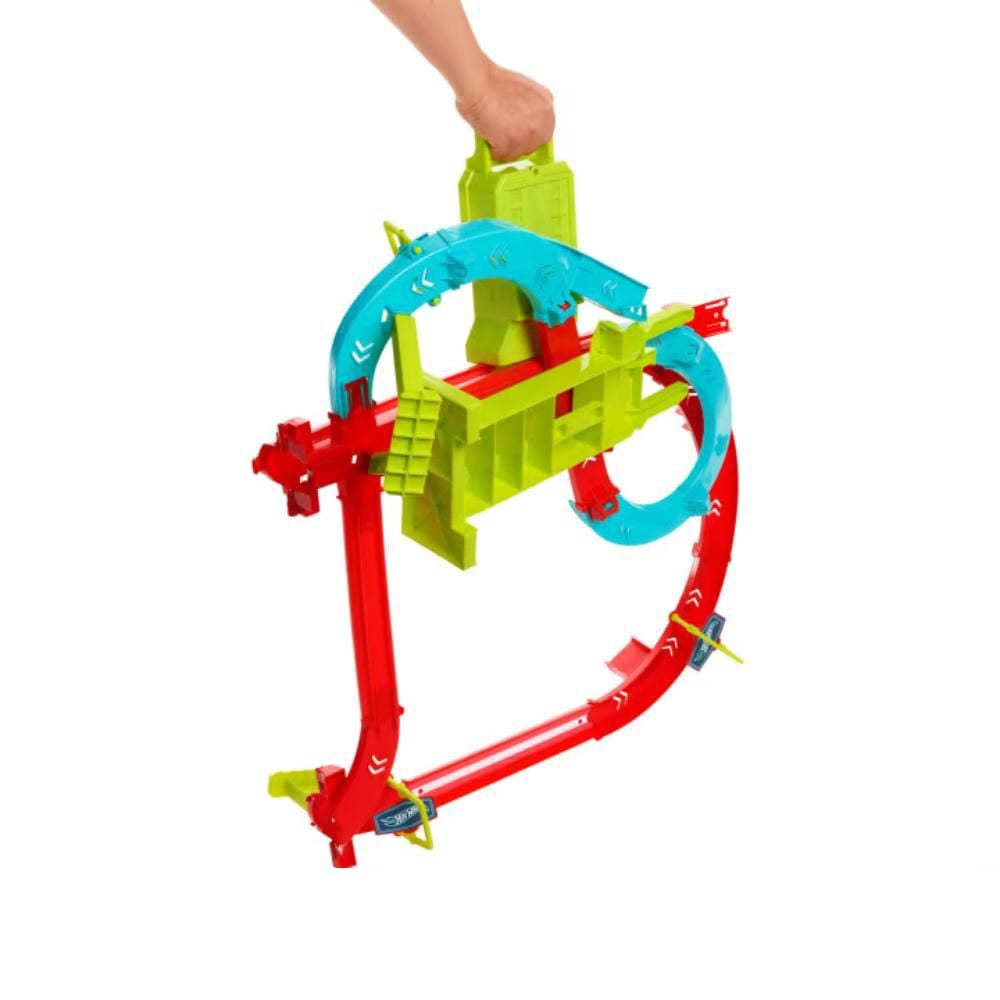 Комплект за игра писта с количка, Hot Wheels, Neon Speeders, Skyscraper Speed Circuit Track, HPC07