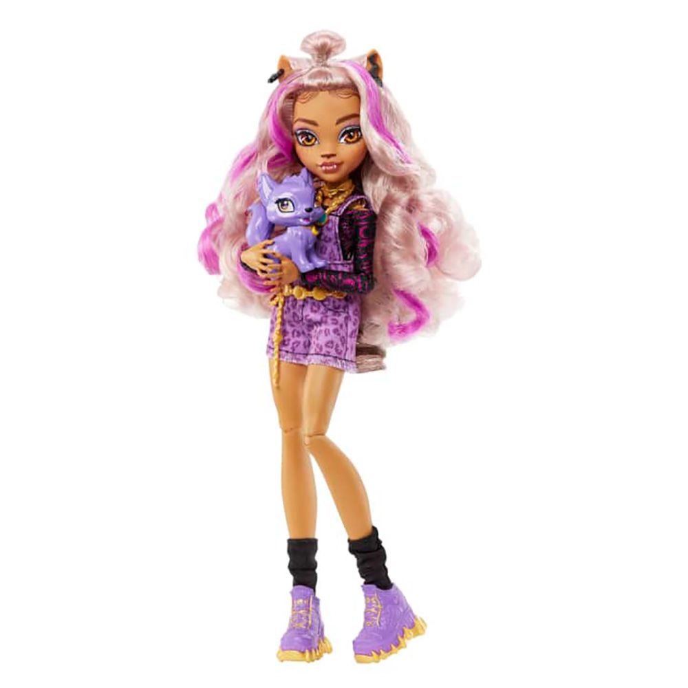 Кукла Monster High Clawdeen Wolf с домашен любимец и аксесоари, HHK52