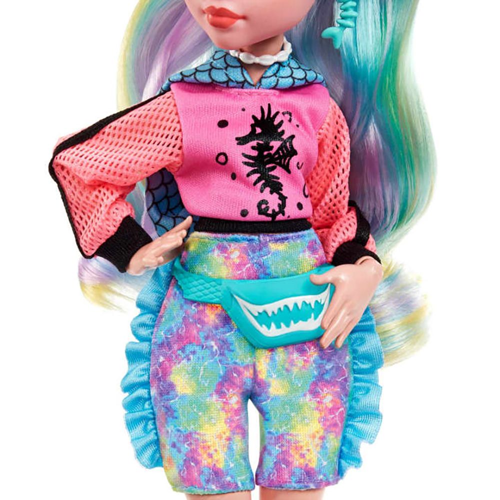  Кукла Monster High Lagoona Blue с домашен любимец и аксесоари, HHK55