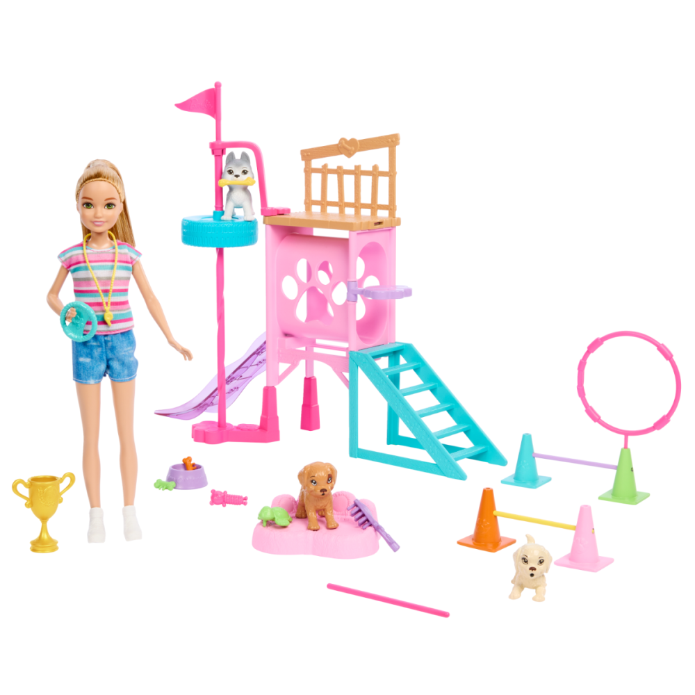 Комплект кукла с 3 кученца и аксесоари, Barbie, Stacie to the Rescue, HRM10