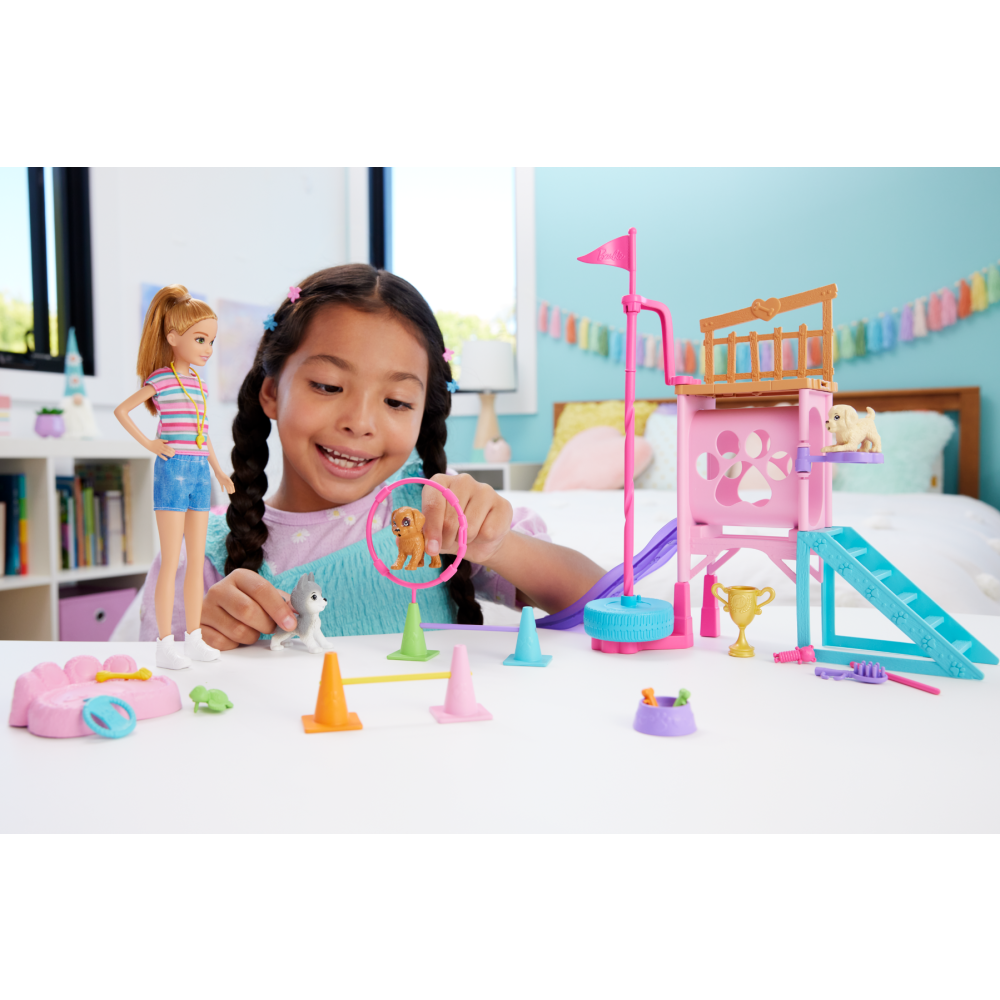 Комплект кукла с 3 кученца и аксесоари, Barbie, Stacie to the Rescue, HRM10