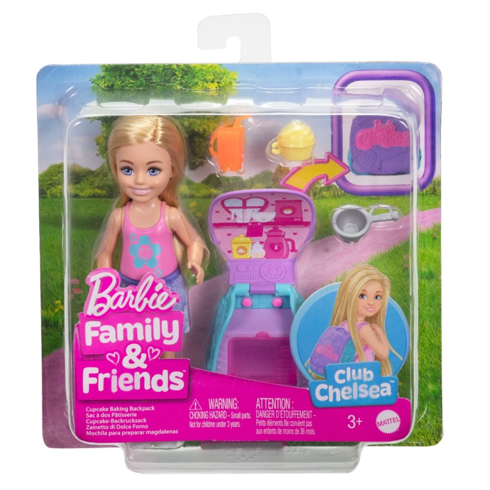 Кукла Челси с аксесоари, Barbie, Family & Friends, Cupcake Baking Backpack, JBF46