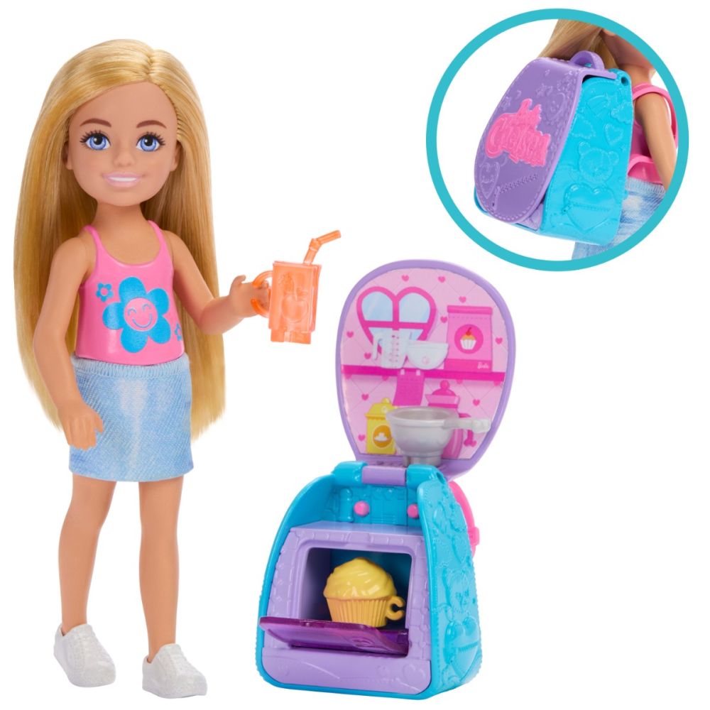 Кукла Челси с аксесоари, Barbie, Family & Friends, Cupcake Baking Backpack, JBF46
