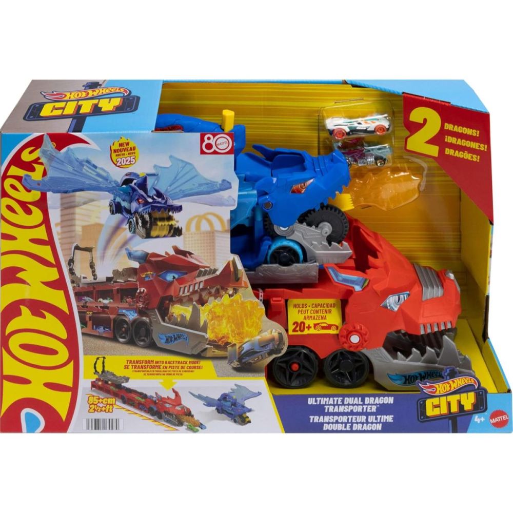 Транспортьор с две колички, Hot Wheels, Dual Dragon Ultimate, JBM72